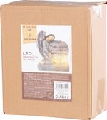 Decoration MagicHome, Angel with Heart, polyresin, solar, for grave, 17.5x9.5x20 cm