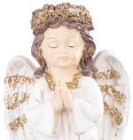 Decoration MagicHome, Praying Angel, LED, polyresin, for grave, 11.5x7.5x15.5 cm