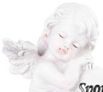 Dekoráció MagicHome, Angyal szívvel, polirezin, sírra, 11x7,9x10,1 cm