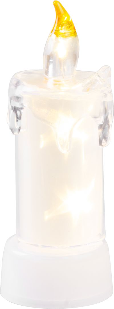 Gyertya MagicHome Karácsony, 3x LED, meleg fehér, beltéri, 5x13,5 cm