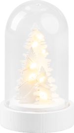 Decoration MagicHome Christmas, White Tree in Dome, LED, warm white, indoor, 5.5x9 cm