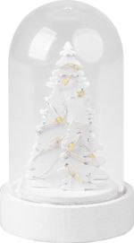 Decoration MagicHome Christmas, White Tree in Dome, LED, warm white, indoor, 5.5x9 cm