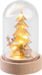 Decoration MagicHome Christmas, Tree in dome, LED, warm white, indoor, 5.5x9 cm