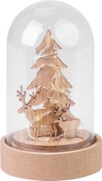 Dekoráció MagicHome Karácsony, fenyőfa kupolában, LED, meleg fehér, beltéri, 5,5x9 cm