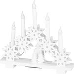 Svietnik MagicHome Vianoce, 6x LED teplá biela, 2xAA, interiér, 32x5x30,5 cm