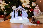 Decoration MagicHome Christmas, Nativity Scene, 7x LED, 3xAAA, acrylic, 19.5x14x17.5 cm