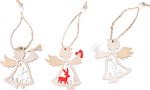 Decoration MagicHome Christmas, angel, hanging, pack. 9 pcs, 5.5x7.5 cm