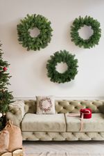 Christmas Wreath MagicHome, natural, 45 cm, 100 branches, DENSE