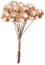 Branch MagicHome Christmas, berries, gold, 9 cm