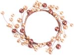 Decoration MagicHome Christmas, Wreath, berries, golden, 15 cm