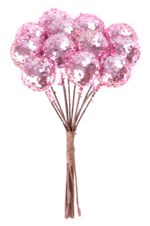 Branch MagicHome Christmas, Berries, pink, 9 cm