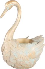 Decoration MagicHome Mecco, Goose, metal planter, gold, 35x18x43 cm