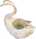 Decoration MagicHome Mecco, Goose, metal planter, gold, 35x18x43 cm