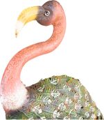 Dekoráció MagicHome Mecco, Flamingó, fém, 37x19x85 cm