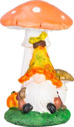 Decoration MagicHome Nature, Gnome under Mushroom, polyresin, 11x12x16.5 cm