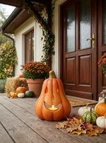 Decoration MagicHome Nature, Pumpkin, long, terracotta, 11x10x14 cm