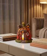 Dekorácia MagicHome Nature, Tekvica domček, terakota, 16,2x15x15,5 cm