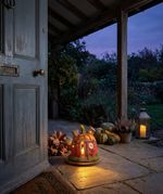 Decoration MagicHome Nature, Pumpkin House, terracotta, 16.2x15x15.5 cm