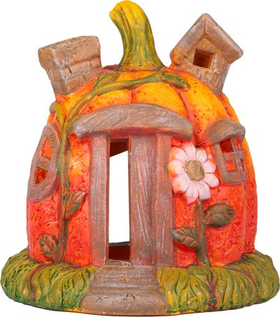 MagicHome Nature dekoráció, Tökház, terrakotta, 16,2x15x15,5 cm