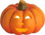 MagicHome Nature decoration, Wide pumpkin, terracotta, 13.5x13x9.6 cm