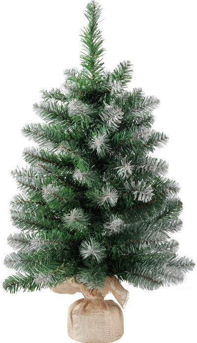 Tree MagicHome Christmas Belo, fir in jute, snow-tipped branches, extra dense, 60 cm