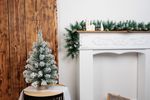 Karácsonyfa MagicHome Vianoce Snowy, juta zsákos jegenyefenyő, havas, 60 cm