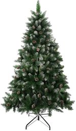 Christmas Tree MagicHome Christmas Albero, fir, frosted tips, with cones, 180 cm