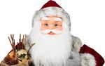 Decoration MagicHome Christmas, Santa with lantern, red, 46 cm