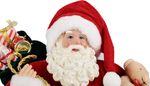 Decoration MagicHome Christmas, Santa with gifts and teddy bear, red, 46 cm