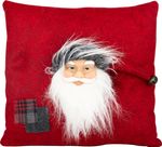 Christmas Cushion MagicHome, Santa, red, 30x30 cm