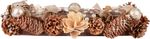 Ikebana MagicHome, Christmas, natural, advent, cream, 44x15x9 cm