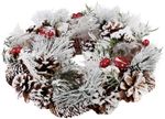 Christmas Wreath MagicHome, with frosted fir branches, advent, 31x8.5 cm