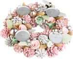 Christmas Wreath MagicHome, advent, pink, 30 cm