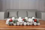 Ikebana MagicHome, Christmas, natural, white, advent, 50x16x9 cm