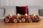 Ikebana MagicHome, Christmas, natural, gold, advent, 50x16x9 cm
