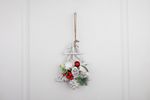 Decoration MagicHome Christmas, Tree with fir branches and pinecones, hanging, 18x6x20 cm
