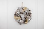 Christmas Wreath MagicHome, natural, cream, hanging, 33x9 cm