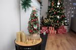 Christmas Tree MagicHome Christmas, on a base, with star, 18x40 cm