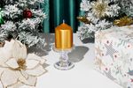 Stand MagicHome Christmas, for candle, glass, 8.5x8.3 cm