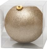 Gömb MagicHome Karácsony, 1 db, pezsgő, csillogó, karácsonyfára, 15 cm