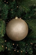 Gömb MagicHome Karácsony, 1 db, pezsgő, csillogó, karácsonyfára, 15 cm