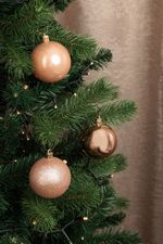Balls MagicHome Christmas, 12 pcs, rose gold, for Christmas tree, 6 cm