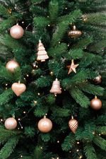Balls MagicHome Christmas, set, 65 pcs, rose gold, mix, for Christmas tree