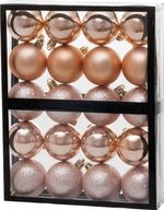 Gömbök MagicHome Karácsony, 20 db, rózsaarany, karácsonyfára, 5 cm