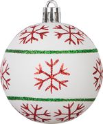 Gömbök MagicHome Karácsony, készlet, 32 db, piros-zöld-fehér, vegyes, karácsonyfára