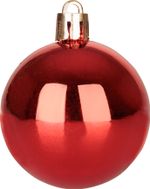 Gömbök MagicHome Karácsony, 8 db, piros-pezsgő, karácsonyfára, 5 cm, Sellbox 36 tubus