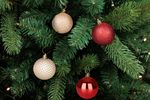 Gömbök MagicHome Karácsony, 8 db, piros-pezsgő, karácsonyfára, 5 cm, Sellbox 36 tubus