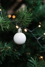 Balls MagicHome Christmas, 24 pcs, set, white, for Christmas tree, 3 cm