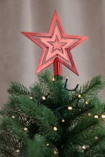 Decoration MagicHome Christmas, 1 pc, 20 cm, star, red, for Christmas tree