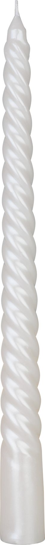 Candle MagicHome Christmas, 25 cm, pack of 4 pcs, white, spiral, twisted